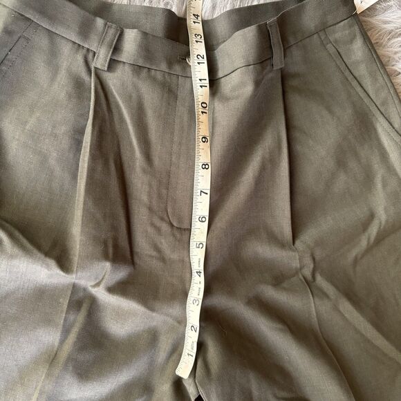 Lauren Ralph Lauren Pants Sz 10P Green Brown Wool Blend Trousers Career Work - Picture 12 of 12